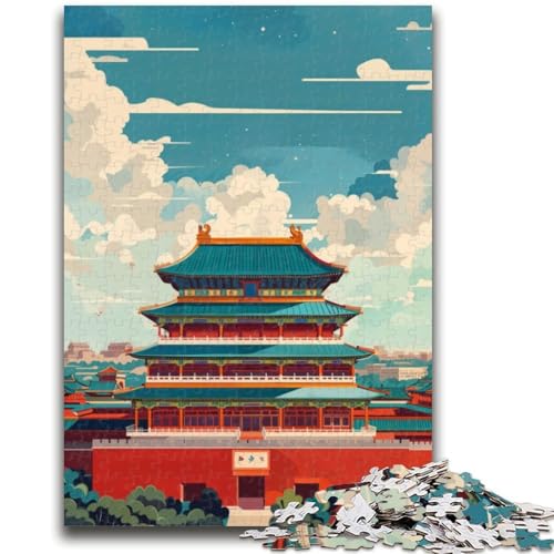 Puzzle für Erwachsene, 1000 Teile, Verbotener Tempel, für Lernspiele, Herausforderungsspielzeug, ganze Familie (Größe 38x26cm) von NCVAZHASO