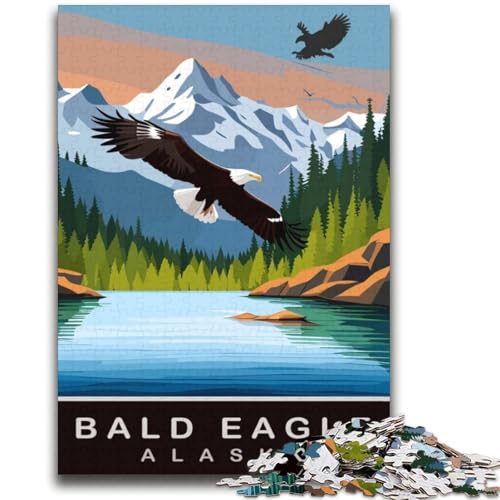 Puzzle für Erwachsene, 1000 Teile, Weißkopfseeadler, für Kinder ab 14 Jahren, interessante Geschenke zur Stressreduzierung für Freunde und Familie (Größe 38x52cm) von NCVAZHASO