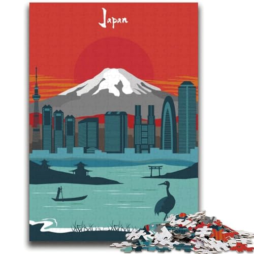 Puzzle für Erwachsene, 1000 Teile, japanische Stadtlandschaft, für Kinder ab 14 Jahren, interessante Geschenke zur Stressreduzierung für Freunde und Familie (Größe 38x52cm) von NCVAZHASO