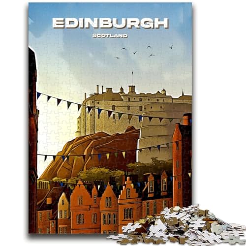 Puzzle für Erwachsene, 1000 Teile, schwierig, Edinburgh, Reisekunst, Lernspiele, DIY-Spielzeug, ganze Familie (Größe 50x70cm) von NCVAZHASO