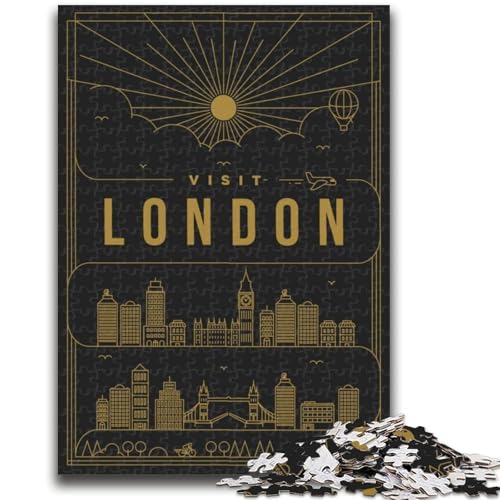 Puzzle für Erwachsene, 1000 Teile, schwierig, London, Großbritannien, Lernspiele, DIY-Spielzeug, ganze Familie (Größe 50x70cm) von NCVAZHASO