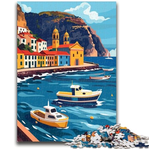 Puzzle für Erwachsene, 1000 Teile, schwierig, Madeira, Portugal, Lernspiele, DIY-Spielzeug, ganze Familie (Größe 50x70cm) von NCVAZHASO