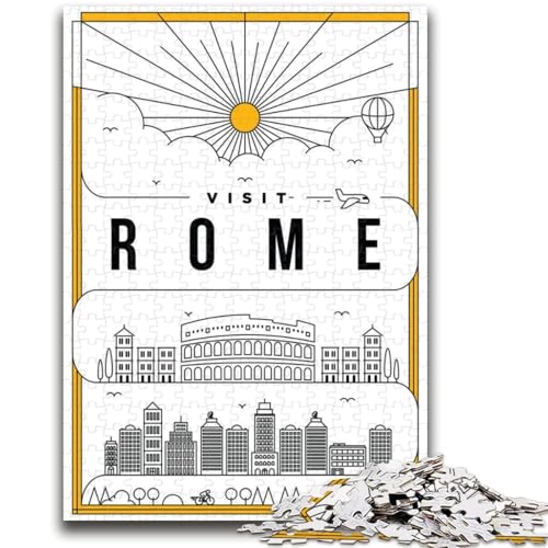 Puzzle für Erwachsene, 1000 Teile, schwierig, Rom, Italien, Lernspiele, DIY-Spielzeug, ganze Familie (Größe 38x26cm) von NCVAZHASO