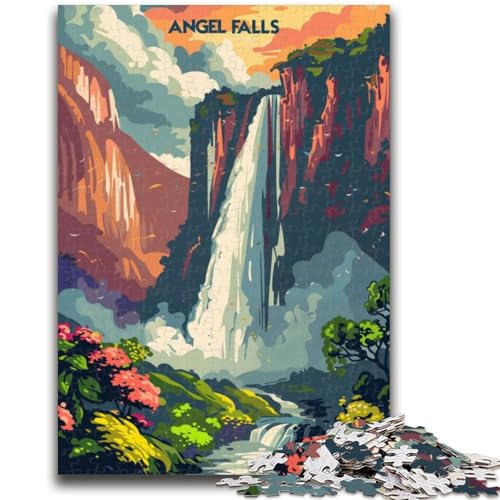 Puzzle für Erwachsene, 1000 Teile, schwierige Angel Falls Majesty-Lernspiele, DIY-Spielzeug, ganze Familie (Größe 50x70cm) von NCVAZHASO