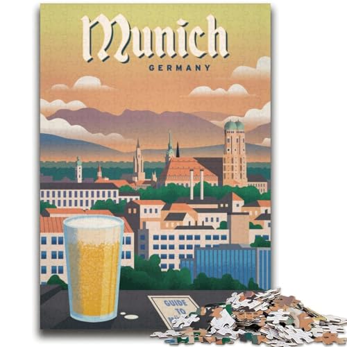Puzzle für Erwachsene, 1000 Teile, schwierige München-Lernspiele, DIY-Spielzeug, ganze Familie (Größe 38x52cm) von NCVAZHASO