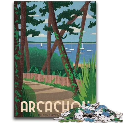 Puzzle für Erwachsene, 1000 Teile, schwieriges Arcachon-Lernspiel, DIY-Spielzeug, ganze Familie (Größe 50x70cm) von NCVAZHASO