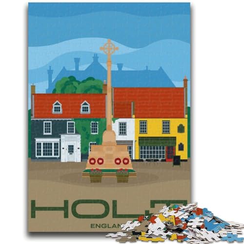 Puzzle für Erwachsene, 1000 Teile, schwieriges Holt England Cityscape, Lernspiele, DIY-Spielzeug, ganze Familie (Größe 38x26cm) von NCVAZHASO