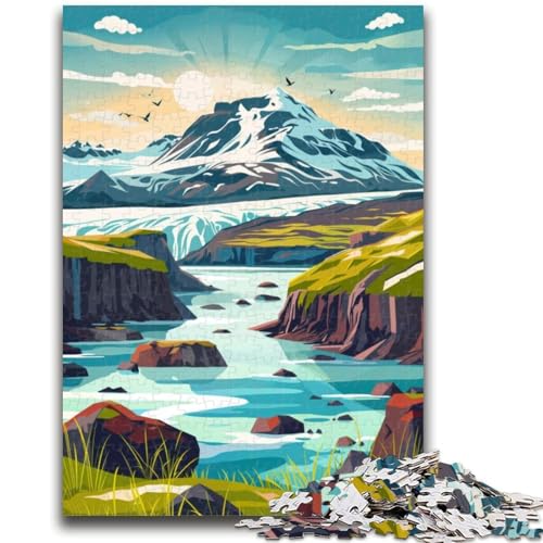 Puzzle für Erwachsene, 1000 Teile, schwieriges Island-Reiseposter, Lernspiele, DIY-Spielzeug, ganze Familie (Größe 50x70cm) von NCVAZHASO