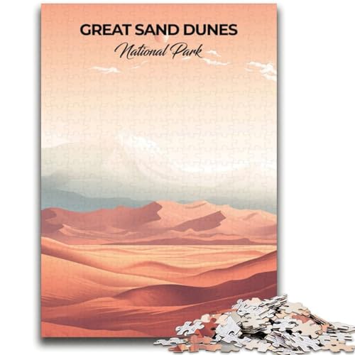 Puzzle für Erwachsene, 1000 große Sanddünen, Lernspiel, Herausforderung, Spielzeug, Wanddekoration, einzigartige Geburtstags (Größe 38x52cm) von NCVAZHASO