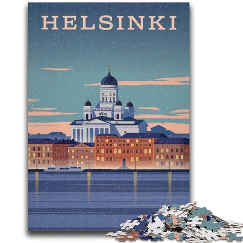 Puzzle für Erwachsene, 1000-teiliges Puzzle Helsinki, Stressabbau, schwierige Herausforderung, ganze Familie (Größe 50x70cm) von NCVAZHASO