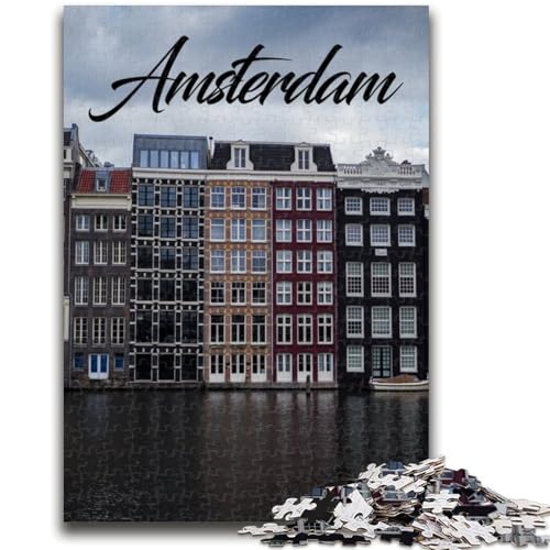 Puzzle für Erwachsene 1000 Amsterdam Lernspiel Herausforderung Spielzeug Wanddekoration Einzigartige Geburtstags (Größe 50x70cm) von NCVAZHASO