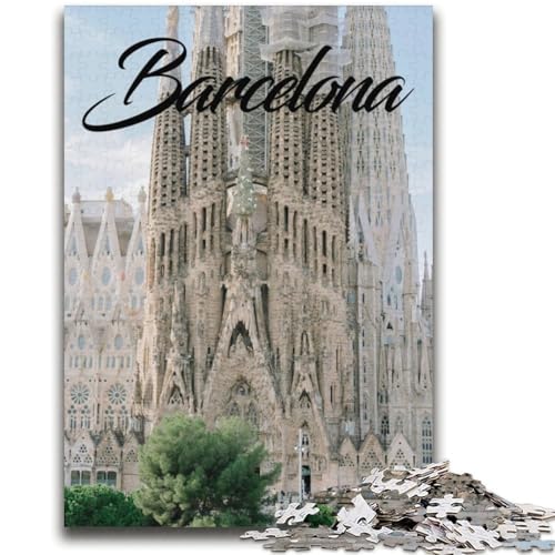 Puzzle für Erwachsene 1000 Barcelona Lernspiel Herausforderung Spielzeug Wanddekoration Einzigartige Geburtstags (Größe 38x52cm) von NCVAZHASO
