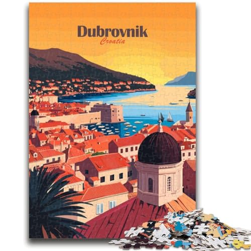 Puzzle für Erwachsene 1000 Dubrovnik-Stadtbilder, Lernspiele, Heimdekoration, Lernspiel für Geburtstag, Weihnachten (Größe 50x70cm) von NCVAZHASO