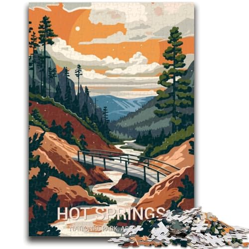Puzzle für Erwachsene 1000 Hot Springs Nationalpark Lernspiele Heimdekoration Lernspiel für Geburtstag, Weihnachten (Größe 38x26cm) von NCVAZHASO