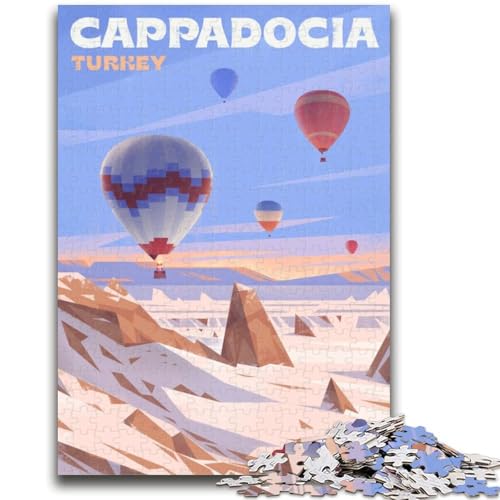 Puzzle für Erwachsene 1000 Kappadokien-Heißluftballons, Lernspiele, Heimdekoration, Lernspiel für Geburtstag, Weihnachten (Größe 38x26cm) von NCVAZHASO
