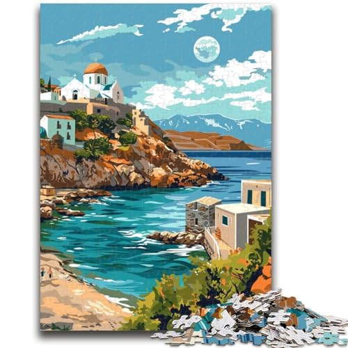 Puzzle für Erwachsene 1000 Kreta-Küstenlandschaft Lernspiel Herausforderung Spielzeug Wanddekoration Einzigartige Geburtstags (Größe 50x70cm) von NCVAZHASO