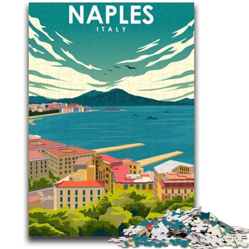 Puzzle für Erwachsene 1000 Neapel, Italien, Reiseposter, Lernspiel, Herausforderung, Spielzeug, Wanddekoration, einzigartige Geburtstags (Größe 50x70cm) von NCVAZHASO