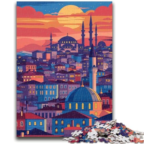Puzzle für Erwachsene 1000 Teile Ankara Skyline Sonnenuntergang Lernspiele DIY-Spielzeug ganze Familie (Größe 38x26cm) von NCVAZHASO