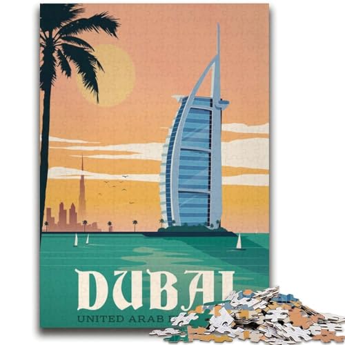 Puzzle für Erwachsene 1000 Teile Dubai Familienspaß für Eignet ganze Familie für Kinder ab 14 Jahren (Größe 38x52cm) von NCVAZHASO