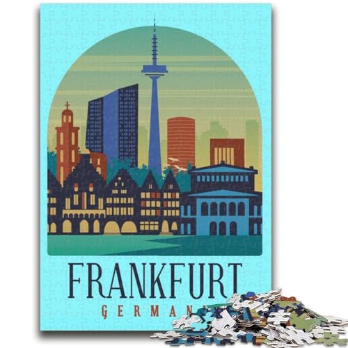 Puzzle für Erwachsene 1000 Teile Frankfurt Familienspaß für Eignet ganze Familie für Kinder ab 14 Jahren (Größe 50x70cm) von NCVAZHASO