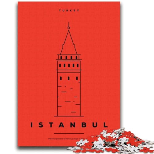 Puzzle für Erwachsene 1000 Teile Istanbul Türkei Lernspiele DIY-Spielzeug ganze Familie (Größe 38x52cm) von NCVAZHASO