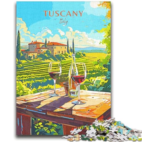 Puzzle für Erwachsene 1000 Teile Italien Toskana Reise Lernspiele DIY Spielzeug ganze Familie (Größe 38x52cm) von NCVAZHASO