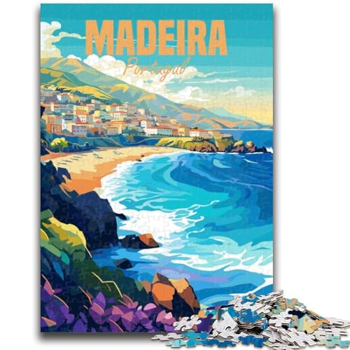 Puzzle für Erwachsene 1000 Teile Madeira Portugal Küste Lernspiele DIY-Spielzeug ganze Familie (Größe 38x26cm) von NCVAZHASO