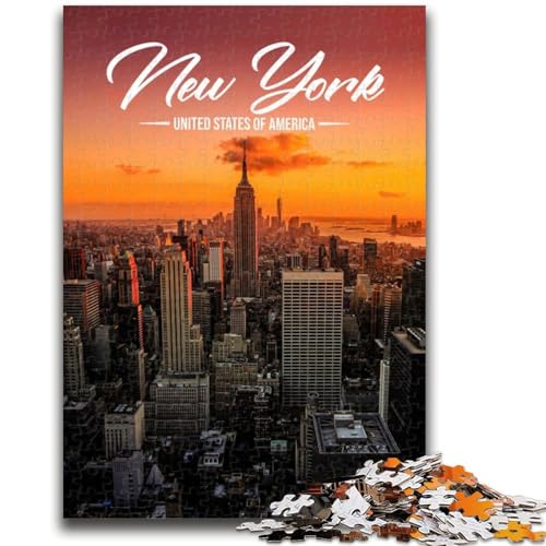 Puzzle für Erwachsene 1000 Teile New York Lernspiele DIY-Spielzeug ganze Familie (Größe 50x70cm) von NCVAZHASO