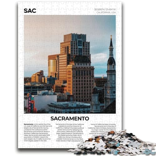 Puzzle für Erwachsene 1000 Teile Sacramento Lernspiele DIY-Spielzeug ganze Familie (Größe 50x70cm) von NCVAZHASO