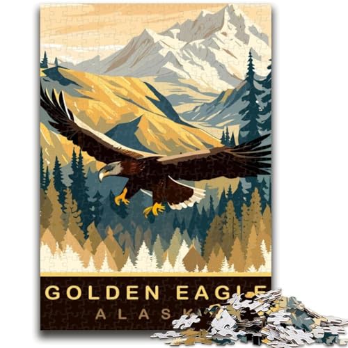 Puzzle für Erwachsene 1000 Teile Steinadler Lernspiele DIY-Spielzeug ganze Familie (Größe 38x26cm) von NCVAZHASO