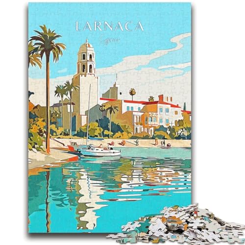 Puzzle für Erwachsene 1000 Teile Zypern Larnaca Reise Lernspiele DIY Spielzeug Ganze Familie (Größe 50x70cm) von NCVAZHASO