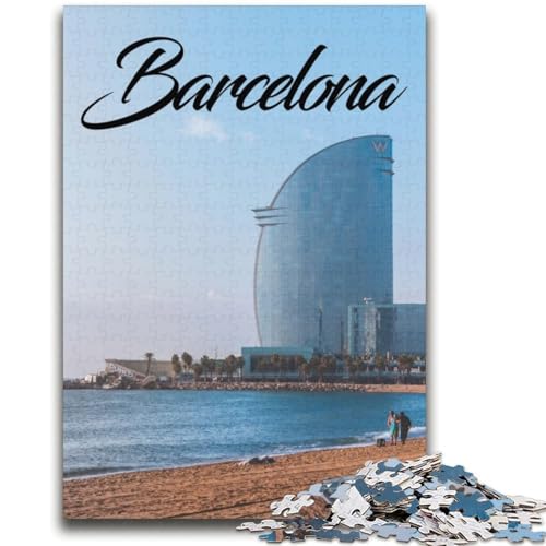 Puzzle für Erwachsene mit 1000 Teilen, schwierige Barcelona-Lernspiele, DIY-Spielzeug, ganze Familie (Größe 38x52cm) von NCVAZHASO