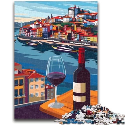 Puzzle für Teenager, 1000 Puzzles, Porto-Wein-Stadtbild Trainieren Sie Ihr Gehirn und Ihre Hände Eltern-Kind-Interaktion für Alter 14+ (Größe 38x26cm) von NCVAZHASO