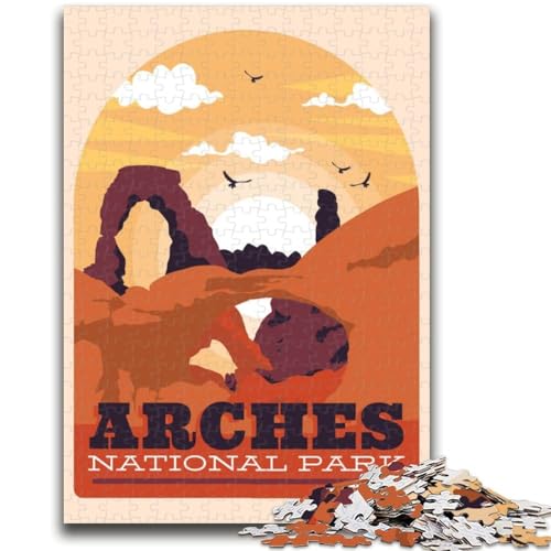 Puzzle für Teenager, 1000 Teile, Arches-Nationalpark, trainieren Sie Ihr Gehirn und Ihre Hände, Eltern-Kind-Interaktion, für Alter 14+ (Größe 50x70cm) von NCVAZHASO
