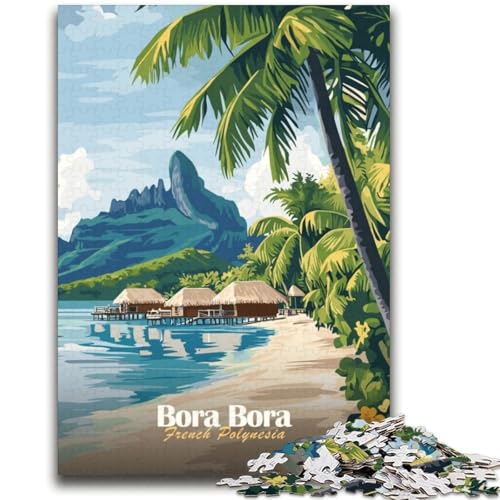 Puzzle für Teenager, 1000 Teile, Bora Bora, tropisches Paradies Anspruchsvoll zu vervollständigen, Aber lustig und humorvoll Geburtstagsgeschenk, Geschenke, Wandkunst (Größe 38x52cm) von NCVAZHASO