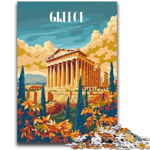Puzzle für Teenager, 1000 Teile, Der Ruhm des antiken Griechenlands, schwierig und herausfordernd, mit passendem Poster und Quizblatt, für Alter 14 (Größe 50x70cm) von NCVAZHASO