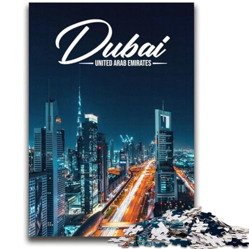 Puzzle für Teenager, 1000 Teile, Dubai, anspruchsvoll zu vervollständigen, Aber lustig und humorvoll, Geburtstagsgeschenk, Geschenke, Wandkunst (Größe 38x52cm) von NCVAZHASO