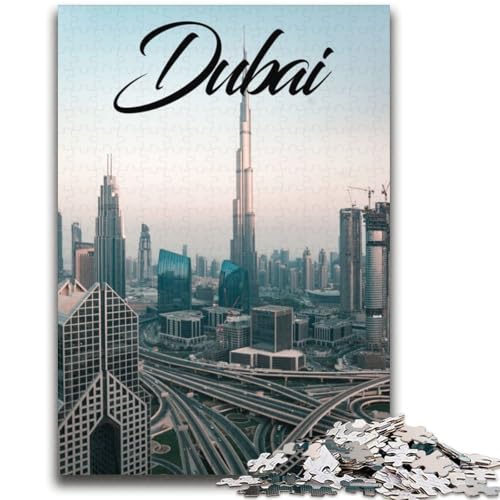 Puzzle für Teenager, 1000 Teile, Dubai Trainieren Sie Ihr Gehirn und Ihre Hände Eltern-Kind-Interaktion für Kinder ab 14 Jahren (Größe 38x52cm) von NCVAZHASO