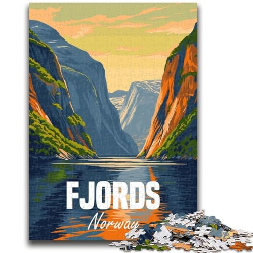 Puzzle für Teenager, 1000 Teile, Fjorde, Norwegen Trainieren Sie Ihr Gehirn und Ihre Hände Eltern-Kind-Interaktion für Kinder ab 14 Jahren (Größe 50x70cm) von NCVAZHASO