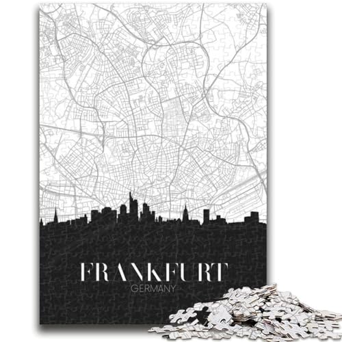 Puzzle für Teenager, 1000 Teile, Frankfurt, hilft dem Gehirn, süchtig machendes Spielzeug zu trainieren, um Geduld zu fördern, Künstlersammlung, Bildende Kunst (Größe 50x70cm) von NCVAZHASO