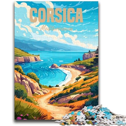 Puzzle für Teenager, 1000 Teile, Korsika, Mittelmeer, hilft beim Training des Gehirns, Macht süchtig, fördert Geduld, Künstlersammlung, bildende Kunst (Größe 50x70cm) von NCVAZHASO