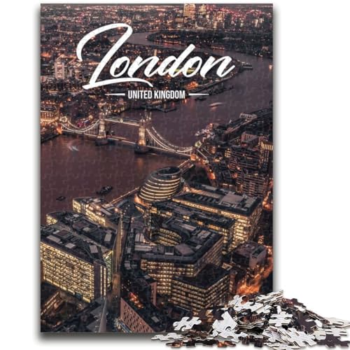 Puzzle für Teenager, 1000 Teile, London Trainieren Sie Ihr Gehirn und Ihre Hände Eltern-Kind-Interaktion für Kinder ab 14 Jahren (Größe 38x26cm) von NCVAZHASO