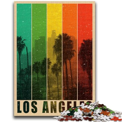 Puzzle für Teenager, 1000 Teile, Los Angeles, Trainieren Sie Ihr Gehirn und Ihre Hände, Eltern-Kind-Interaktion, für Alter 14+ (Größe 50x70cm) von NCVAZHASO