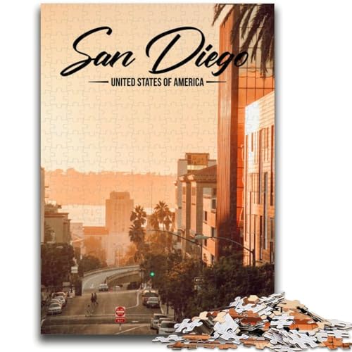 Puzzle für Teenager, 1000 Teile, San Diego Anspruchsvoll zu vervollständigen, Aber lustig und humorvoll Geburtstagsgeschenk, Geschenke, Wandkunst (Größe 38x26cm) von NCVAZHASO