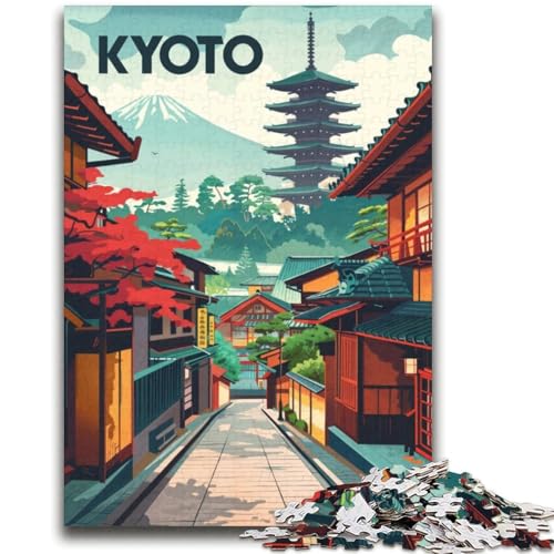 Puzzle für Teenager, 1000 Teile, ruhige Straßen von Kyoto Trainieren Sie Ihr Gehirn und Ihre Hände Eltern-Kind-Interaktion, für Kinder ab 14 Jahren (Größe 38x52cm) von NCVAZHASO