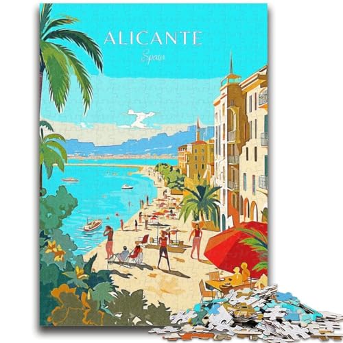 Puzzle für Teenager, Alicante, Spanien, Reisen, geeignet für Kinder ab 14 Jahren, Familienspiele, tolles Geschenk für die ganze Familie (Größe 50x70cm) von NCVAZHASO