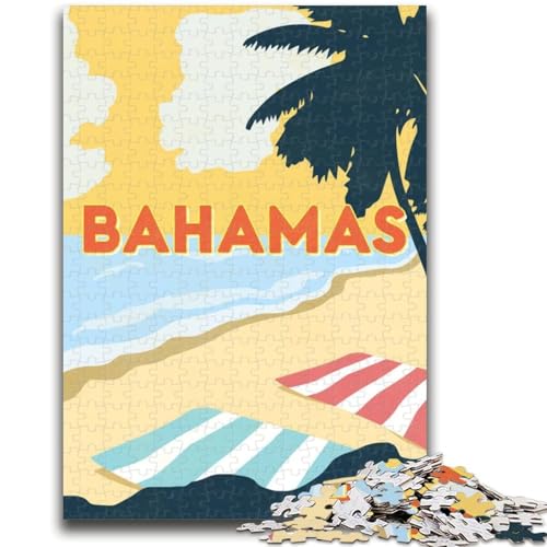 Puzzle für Teenager, Bahamas Beach City, geeignet für Kinder ab 14 Jahren, Familienspiele, tolle Geschenke für die ganze Familie (Größe 50x70cm) von NCVAZHASO
