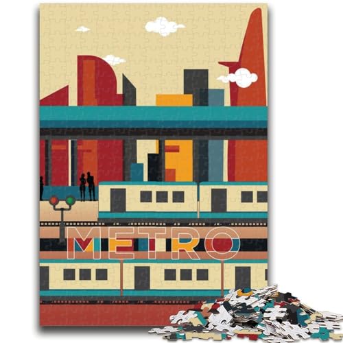 Puzzle für Teenager, Metro-Stadtbild, geeignet für Kinder ab 14 Jahren, Familienspiele, tolle Geschenke für die ganze Familie (Größe 50x70cm) von NCVAZHASO