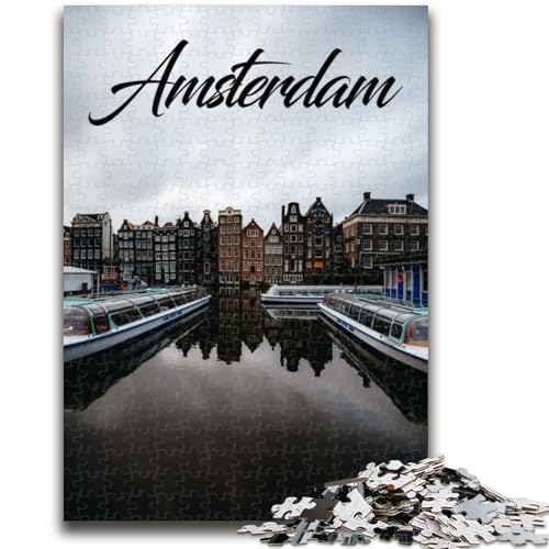 Puzzle mit 1000 Teilen für Teenager, Amsterdam, für Kinder ab 14 Jahren, pädagogische Herausforderung, lustige Aktivitäten zu Hause, Geburtstagsgeschenke, Reisegeschenke (Größe 50x70cm) von NCVAZHASO