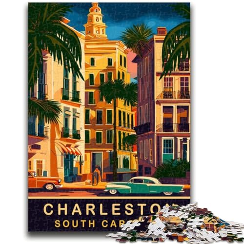 Puzzle mit 1000 Teilen für Teenager, Charleston, South Carolina, als Lernspiel, Herausforderung, Spielzeug-Angebot als Geschenk für die ganze Familie (Größe 38x26cm) von NCVAZHASO